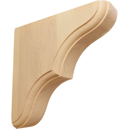 Ekena Millwork 1 3/4"W x 5 1/2"D x 5 1/2"H Stratford Wood Bracket, Red Oak BKTW02X06X06STRO